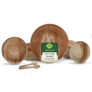 Areca Leaf Party Pack — Round Plates