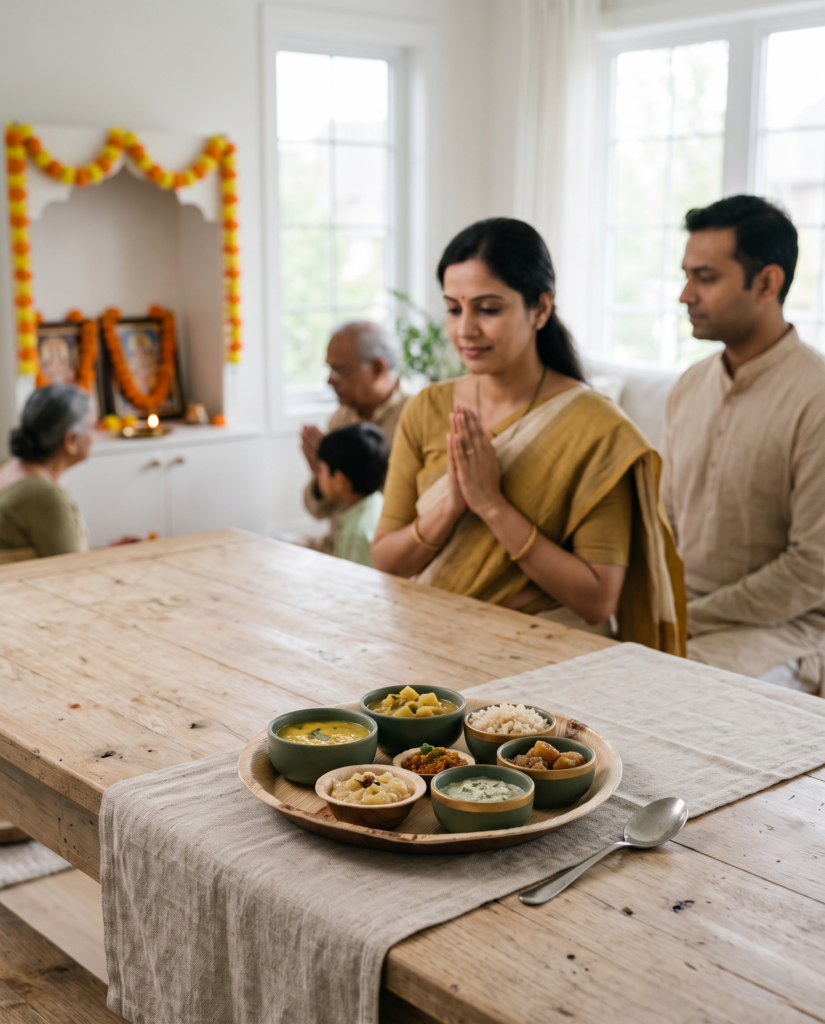 Puja & Ceremony hosting with organic areca leaf tableware